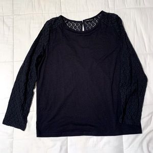 SHEIN navy blouse